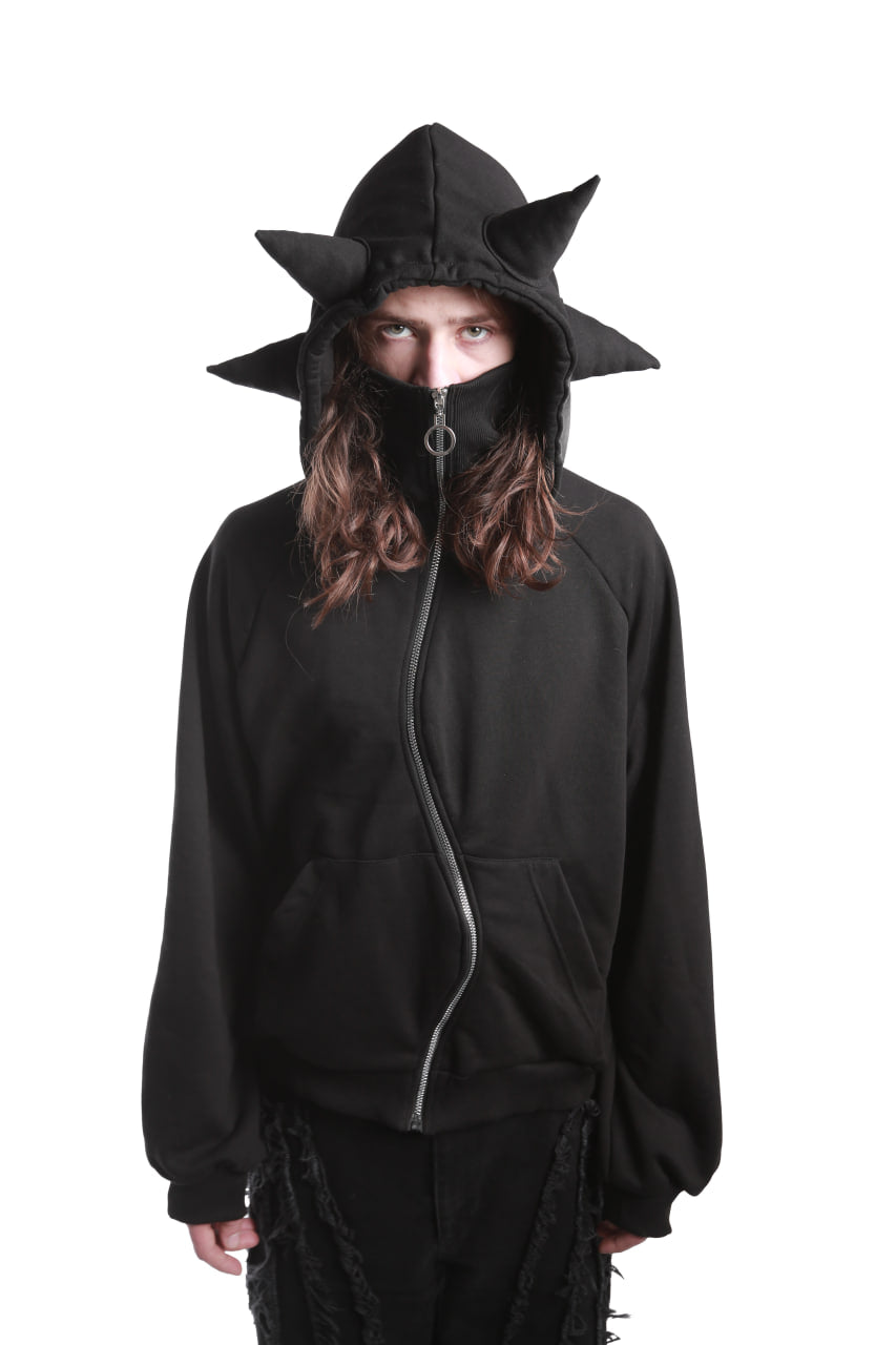 Curved Zip Hoodie – HORN HEROES Curved Zip Hoodie – HORN HEROES
